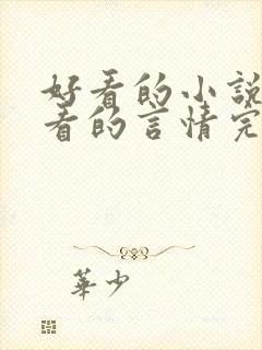 好看的小说女生看的言情完结小说