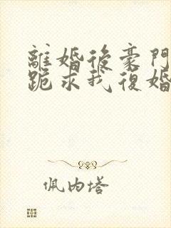 离婚后豪门前夫跪求我复婚无广告