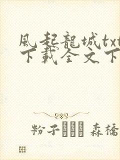 风起龙城txt下载全文下载
