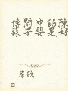 传闻中的陈芊芊苏子婴是好人吗