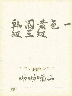 韩国黄色一级二级三级封面