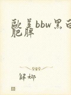 欧美bbw黑白肥胖封面