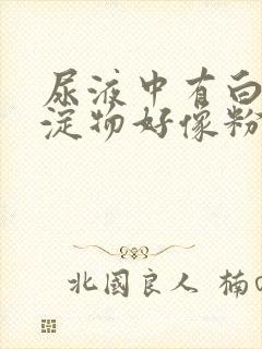 尿液中有白色沉淀物好像粉末一样