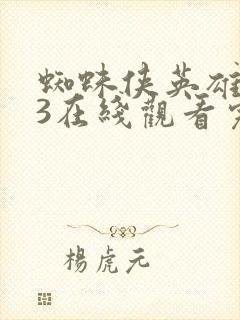 蜘蛛侠英雄归来3在线观看完整版封面