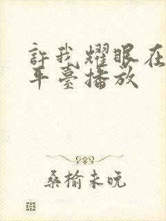 许我耀眼在哪个平台播放