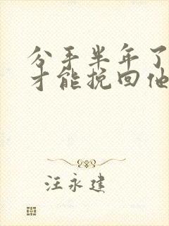 分手半年了怎样才能挽回他