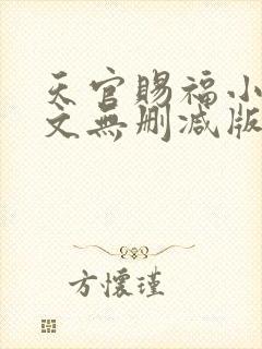 天官赐福小说全文无删减版