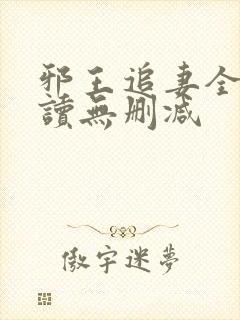 邪王追妻全文阅读无删减