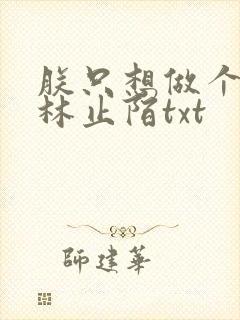 朕只想做个昏君林止陌txt