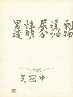 男性尿道刺痛有透明分泌物