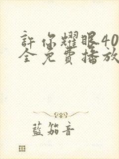 许你耀眼40集全免费播放