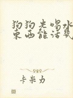 狗狗光喝水不吃东西能活几天