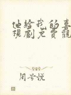 他给我的喜欢电视剧免费观看