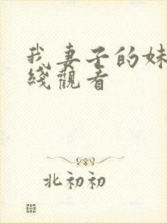 我妻子的妹妹在线观看封面