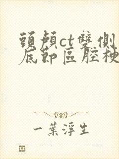 头颅ct双侧基底节区腔梗