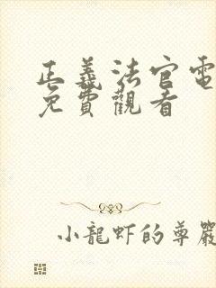 正义法官电视剧免费观看