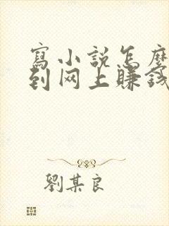 写小说怎么发布到网上赚钱