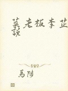 菜老板李芷珊小说封面