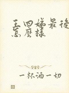 王四娣最后结局怎么样封面