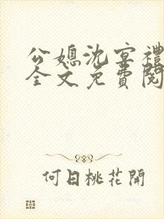 公媳沈宴礼姜窈全文免费阅读