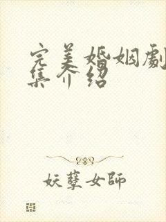 完美婚姻剧情分集介绍封面