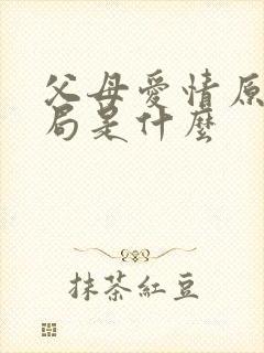 父母爱情原著结局是什么封面