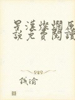 星汉灿烂原著小说免费阅读