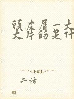 头皮屑一大片一大片的是什么原因封面