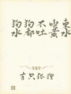 狗狗不吃东西喝水都吐黄水怎么办封面