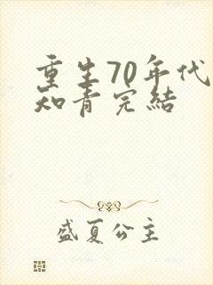重生70年代当知青完结封面