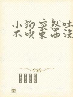 小狗突然吐白沫不吃东西没精神