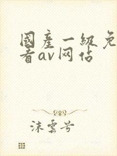 国产一级免费观看av网站
