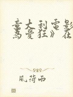 意大利电影《我为爱狂》在线观看