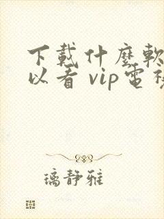 下载什么软件可以看 vip电视剧免费