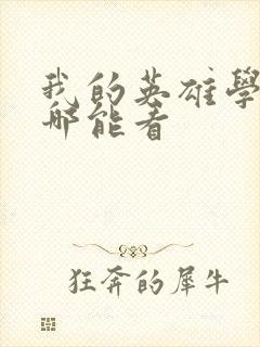 我的英雄学院在哪能看