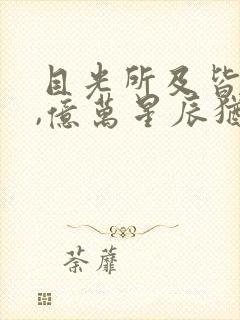 目光所及皆是你,亿万星辰犹不及