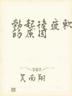 勃起后疲软引起的原因