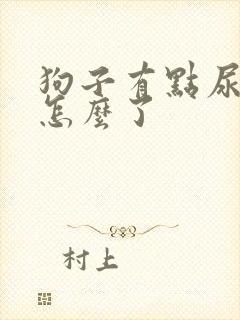 狗子有点尿血是怎么了