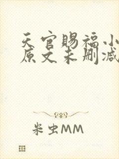 天官赐福小说 原文未删减