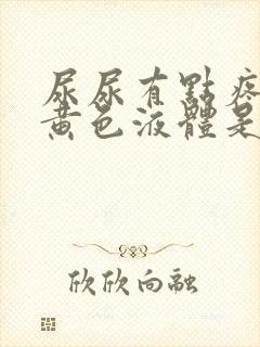 尿尿有点疼还流黄色液体是什