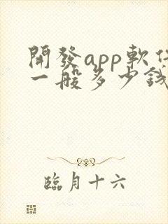 开发app软件一般多少钱