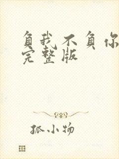 负我不负你原唱完整版封面