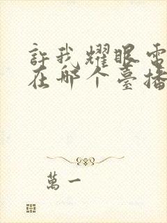 许我耀眼电视剧在哪个台播出