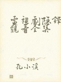 电视剧隐锋免费观看全集