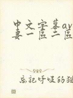 中文字幕av人妻一区二区