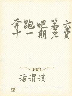 奔跑吧第六季第十一期免费观看