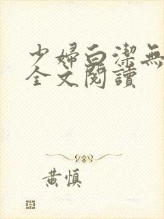 少妇白洁无删减全文阅读