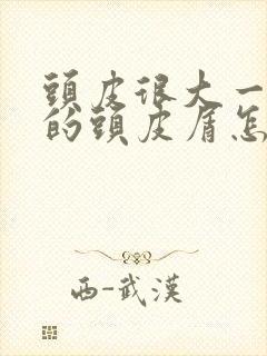 头皮很大一块块的头皮屑怎么回事封面