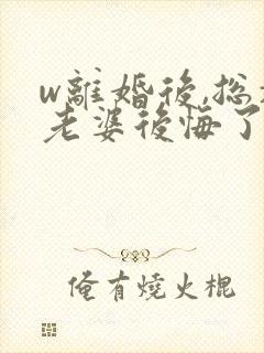 w离婚后,总裁老婆后悔了》