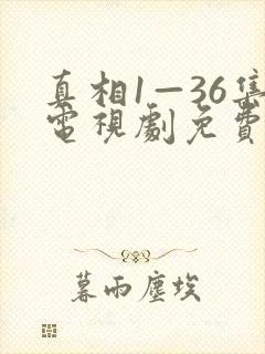 真相1—36集电视剧免费观看36集封面